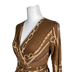 Unisex Andiata - Trikotaažist kleit, suurus 38 - Pruun (3)