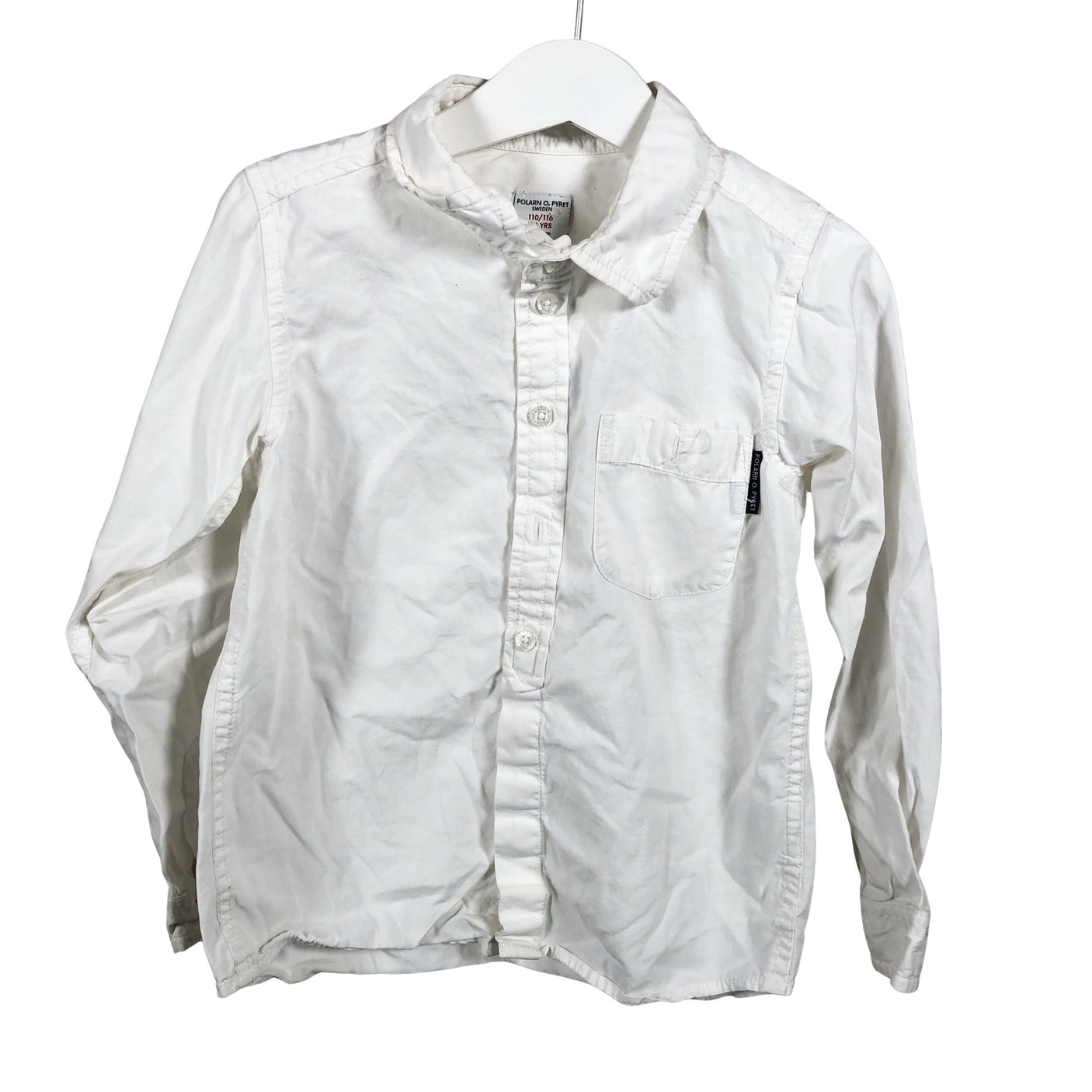 Unisex Polarn O. Pyret - Triiksärk, suurus 110 - 116 - Valge (1)