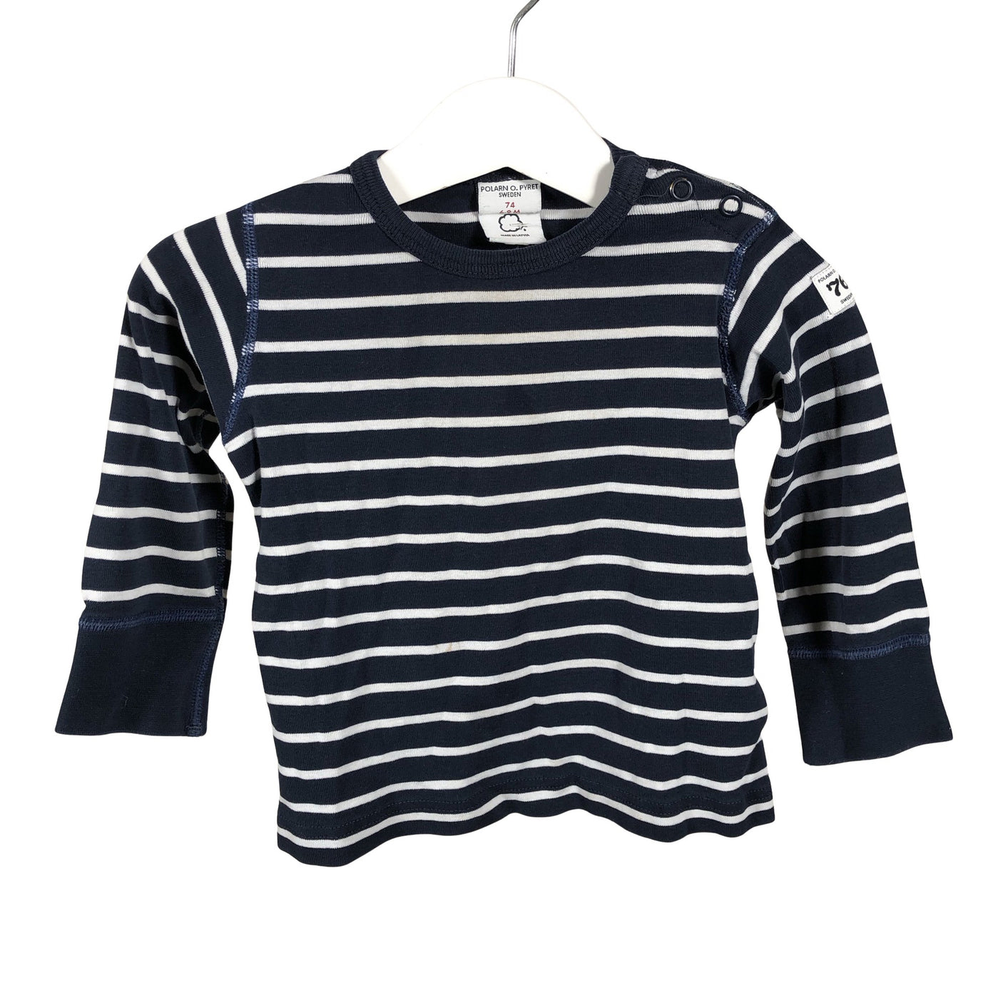 Unisex Polarn O. Pyret - Trikotaažist pluus, suurus 68 - 74 - Sinine (1)