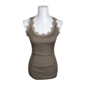 Unisex Rosemunde - Trikotaažist topp, suurus 38 - Pruun (1)