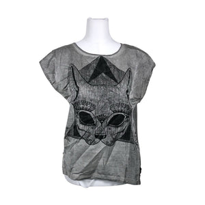 Unisex Selected - Lühikeste käistega pluus, suurus 36 - Hall (1)