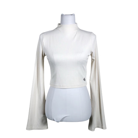 Unisex Calvin Klein Jeans - Trikotaažist pluus, suurus 38 - Looduslik valge ()