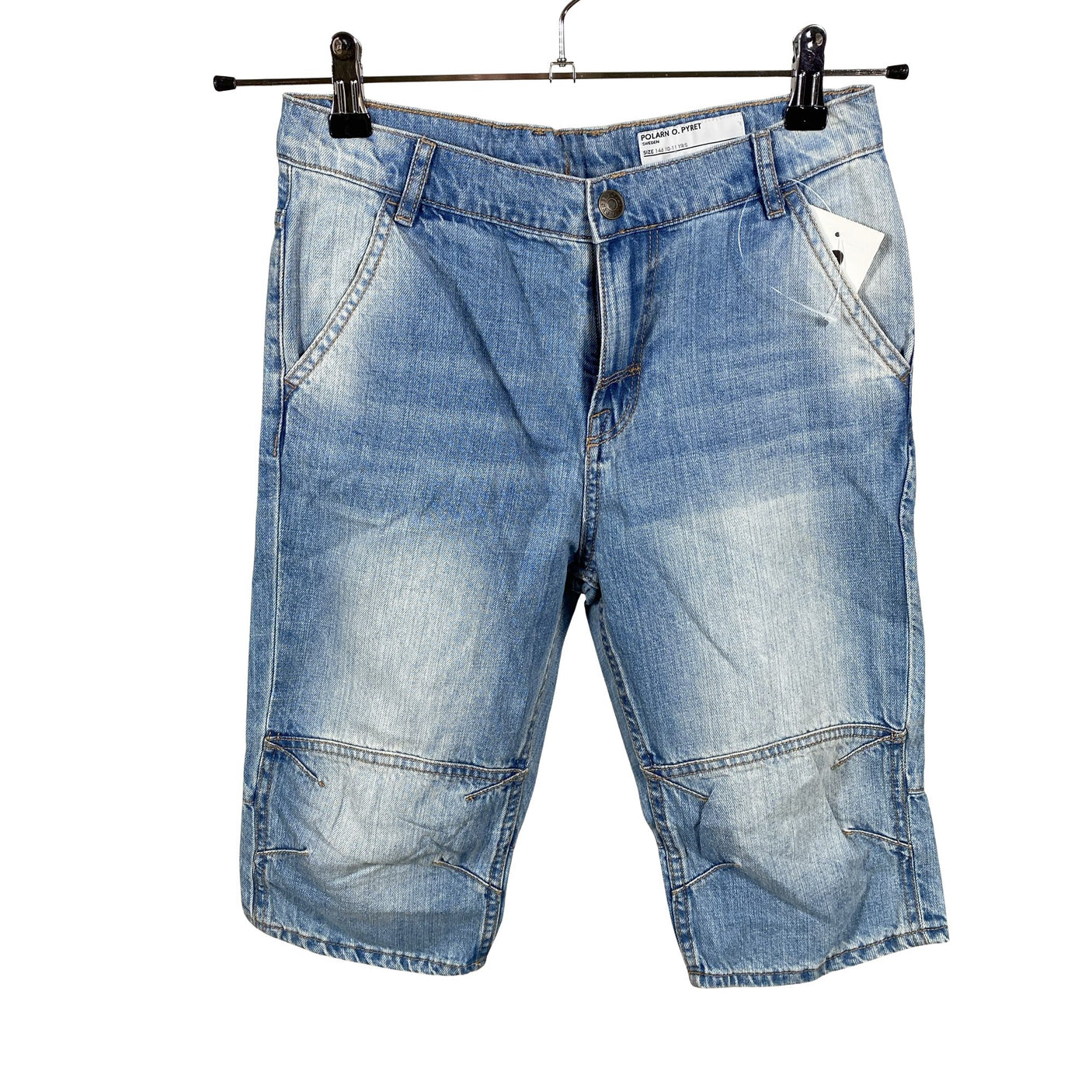 Unisex Polarn O. Pyret - Teksast lühikesed püksid, suurus 140 - 146 - Sinine (1)