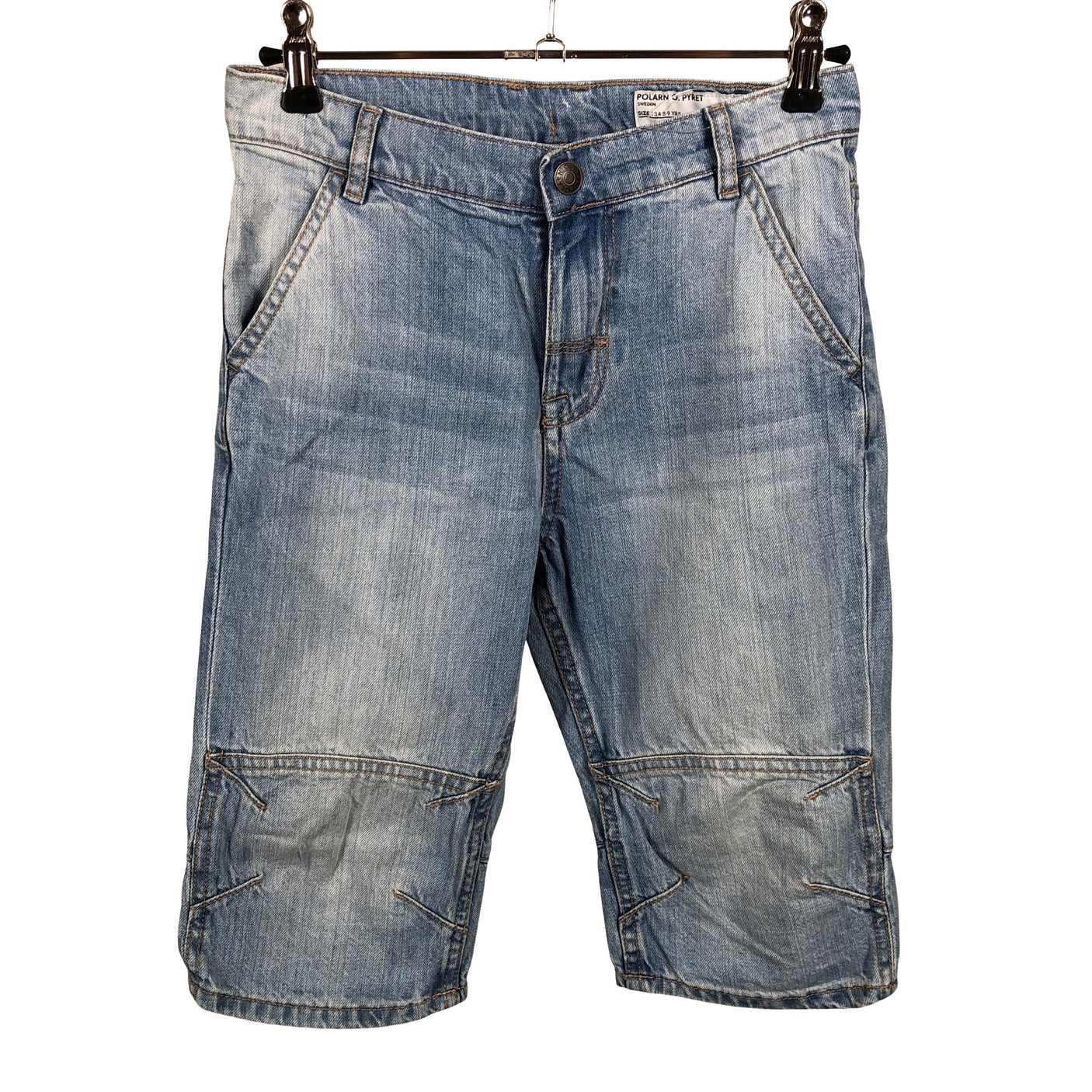 Unisex Polarn O. Pyret - Teksast lühikesed püksid, suurus 134 - 140 - Helesinine (1)