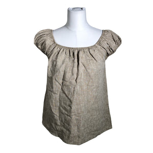 Unisex Bypias - Lühikeste käistega pluus, suurus 38 - Beige (1)
