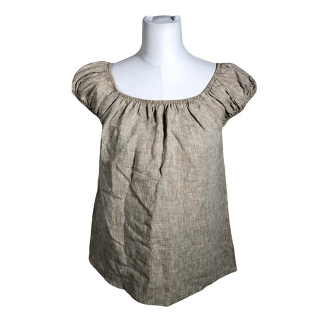 Unisex Bypias - Lühikeste käistega pluus, suurus 38 - Beige ()