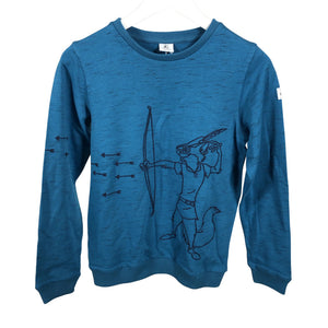 Unisex Polarn O. Pyret - Dressikangast pluus, suurus 146 - 152 - Sinine (1)