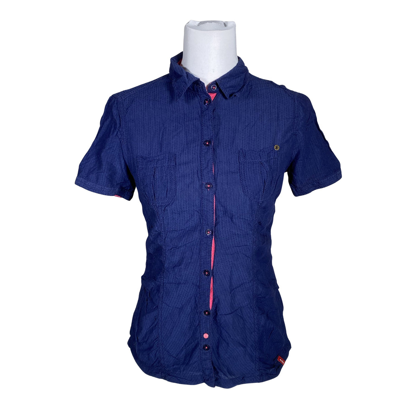 Unisex EDC by Esprit - Lühikeste käistega pluus, suurus 36 - Sinine (1)