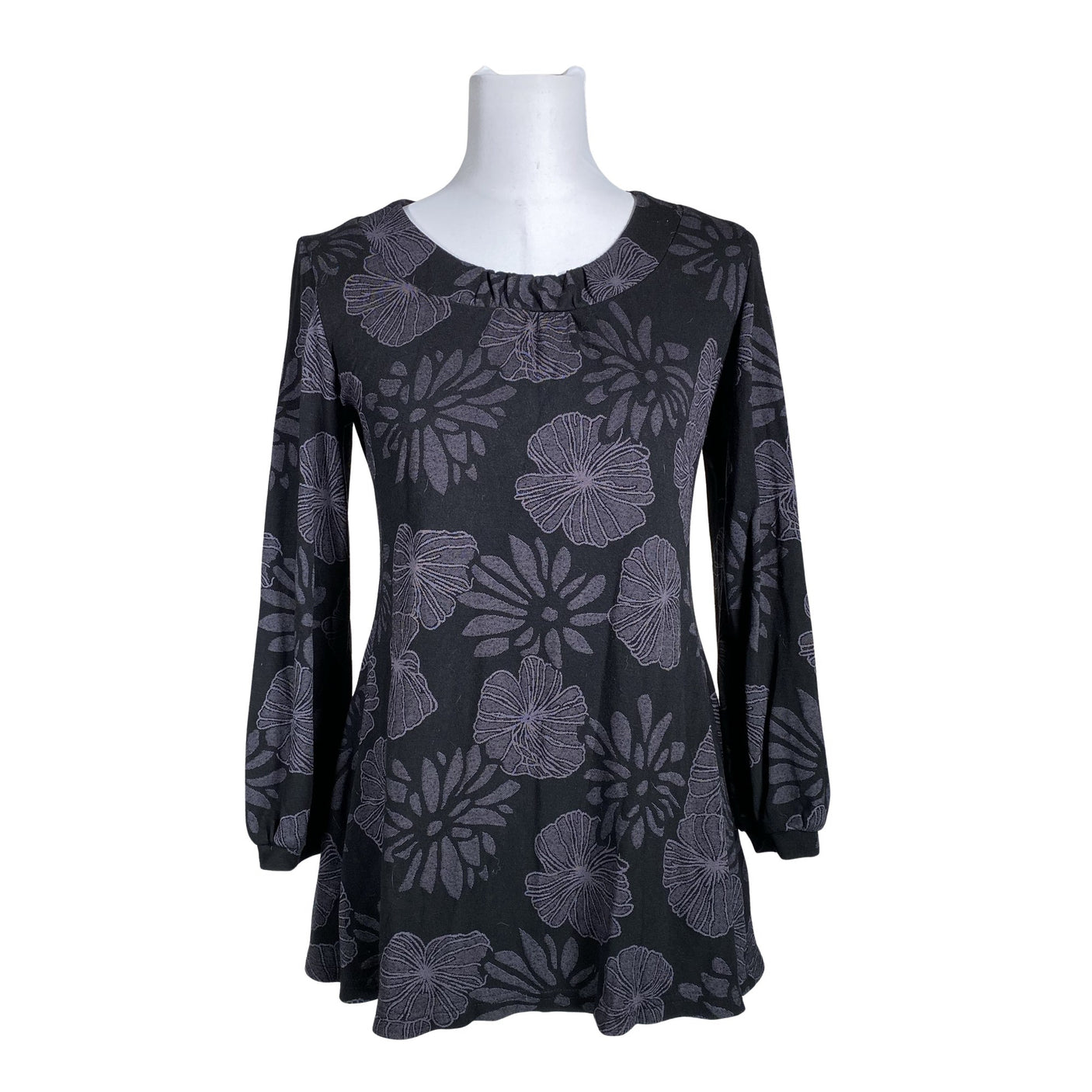 Unisex Tuomiss - Trikotaažist tuunika, suurus 38 - Must (1)