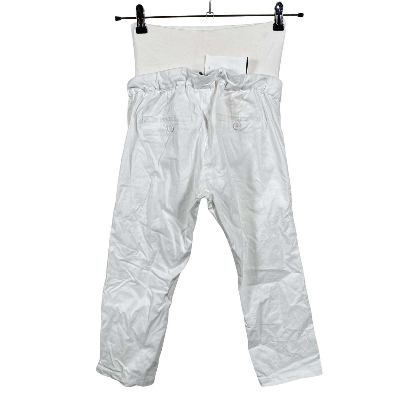 Unisex Mama Licious - Mittevenivad poolpikad püksid, suurus 36 - Valge (2)