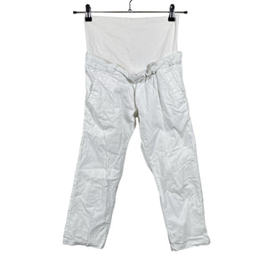 Unisex Mama Licious - Mittevenivad poolpikad püksid, suurus 36 - Valge (1)