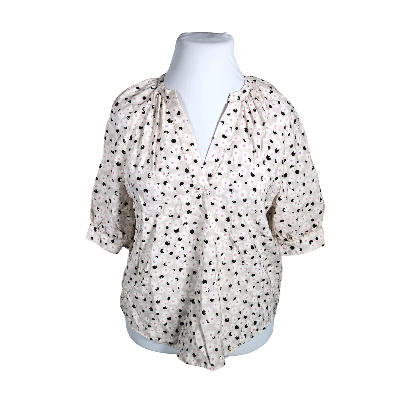 Unisex Holly & Whyte by Lindex - Lühikeste käistega pluus, suurus 44 - Beige (1)
