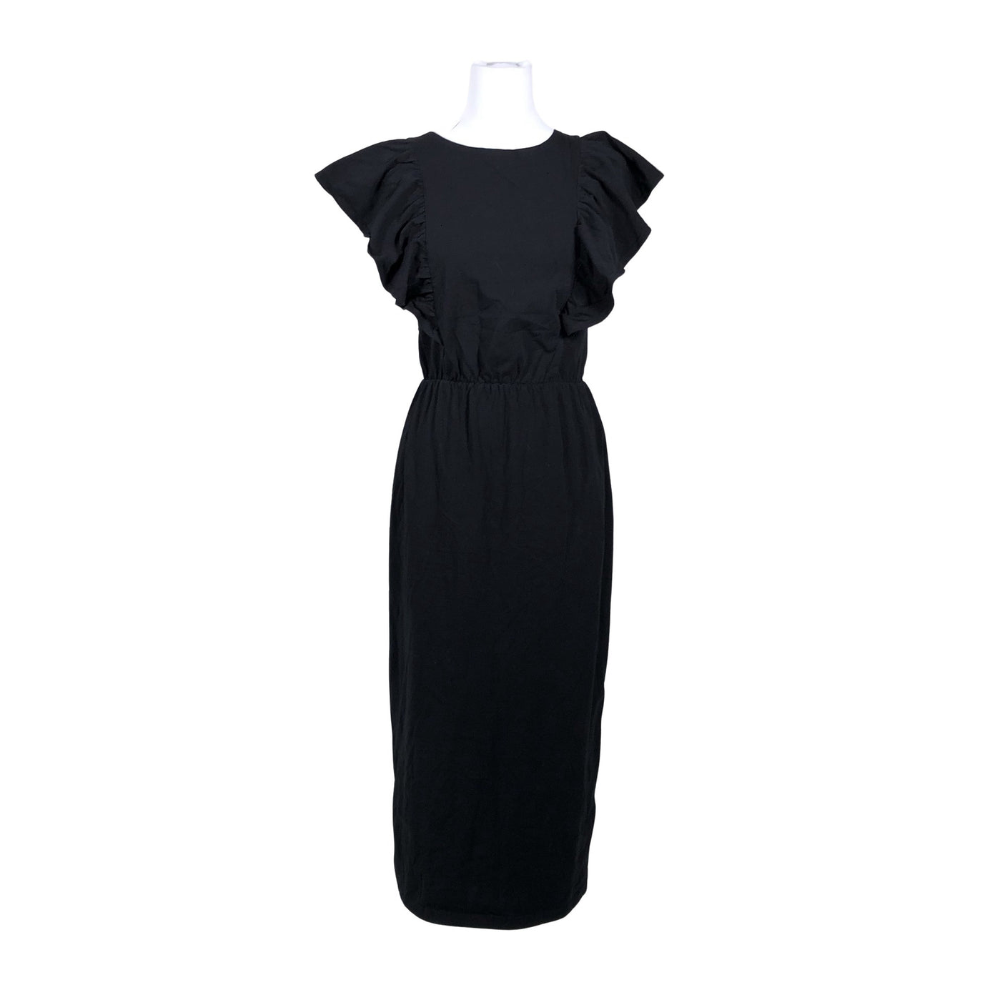 Unisex Puuvillatehdas - Trikotaažist kleit, suurus 36 - Must (1)