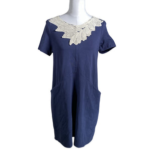 Unisex Lumoan - Trikotaažist kleit, suurus 38 - Sinine (1)