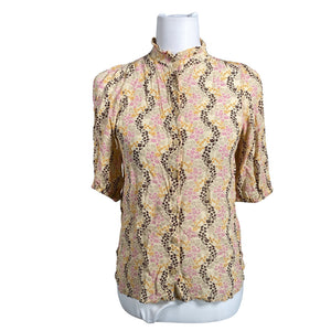 Unisex Second Female - Lühikeste käistega pluus, suurus 34 - Beige (1)