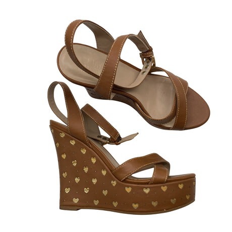 Unisex Love Moschino - Kiilkontsaga rihmikud, suurus 40 - Pruun ()