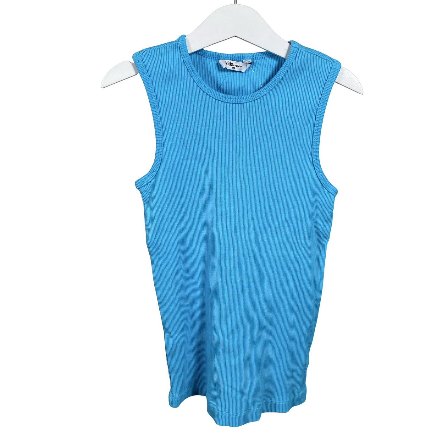 Unisex Lindex - Trikotaažist topp, suurus 122 - 128 - Türkiis (1)