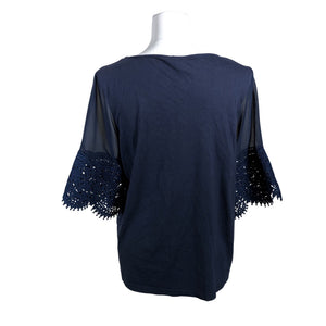Unisex Lindex - Lühikeste käistega pluus, suurus 38 - Sinine (2)