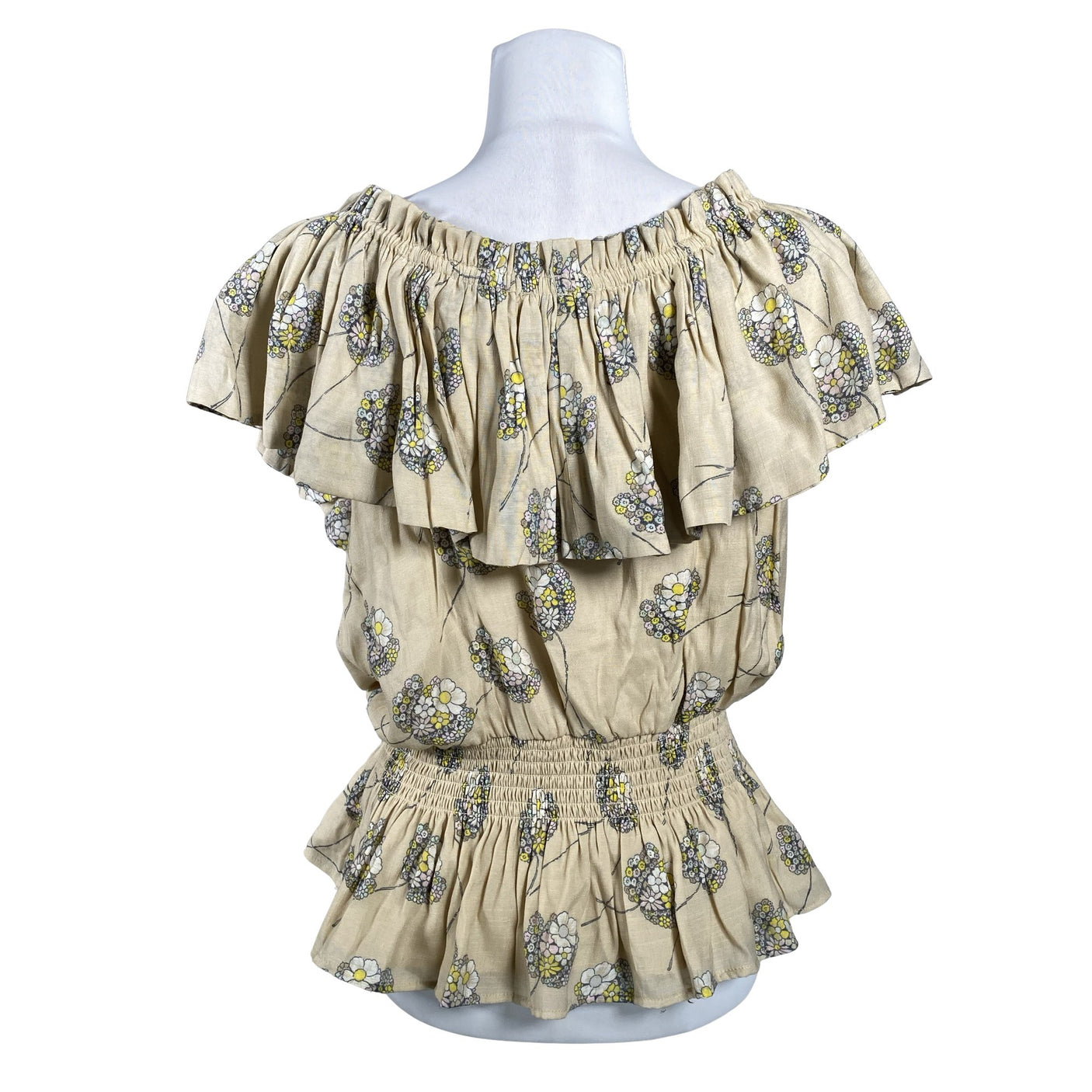 Unisex Bruuns Bazaar - Lühikeste käistega pluus, suurus 40 - Beige (2)