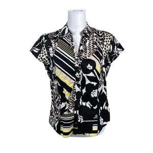 Unisex Gerry Weber - Lühikeste käistega pluus, suurus 40 - Must (1)
