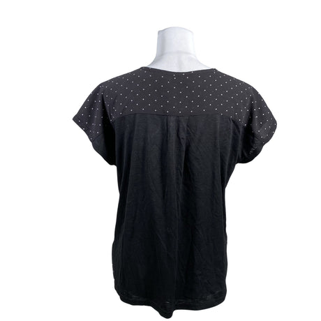 Unisex Fransa - Lühikeste käistega pluus, suurus 38 - Must (2)