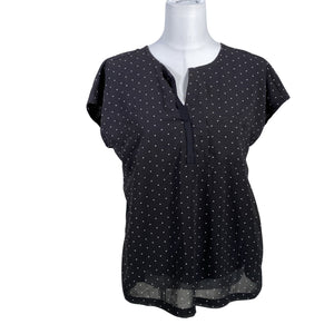Unisex Fransa - Lühikeste käistega pluus, suurus 38 - Must (1)