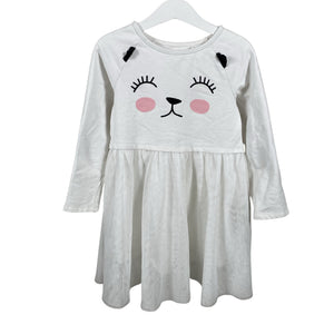 Unisex Bogi - Trikotaažist kleit, suurus 116 - 122 - Valge (1)