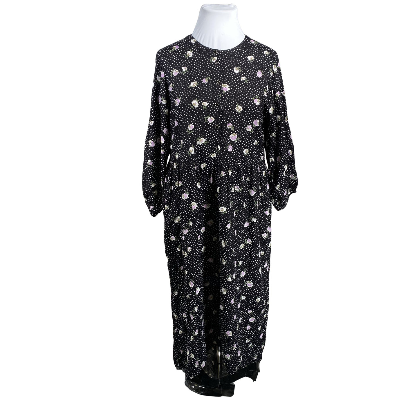 Unisex Kaffe - Mitteveniv kleit, suurus 42 - Must (1)