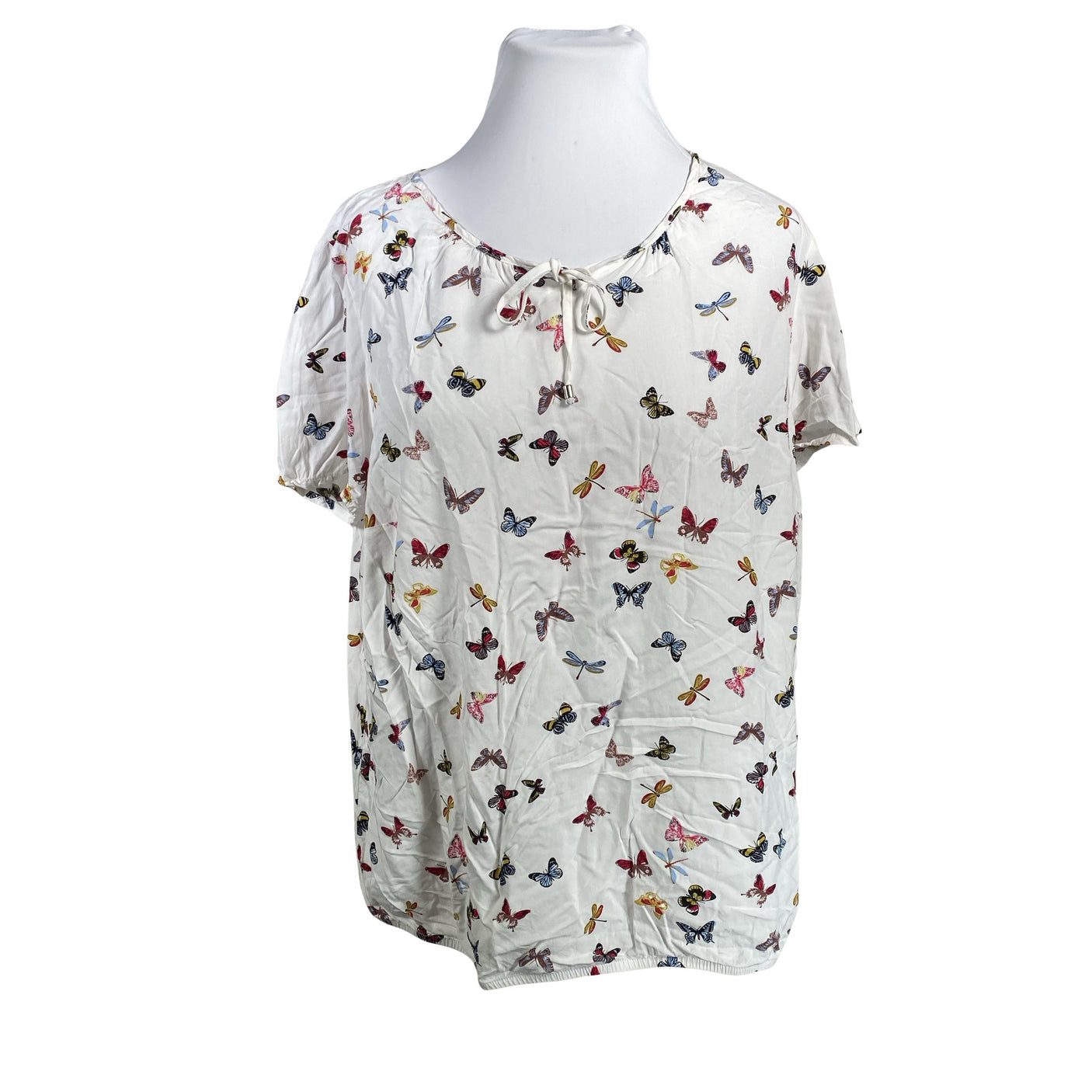Unisex Laura Kent - Lühikeste käistega pluus, suurus 48 - Valge (1)