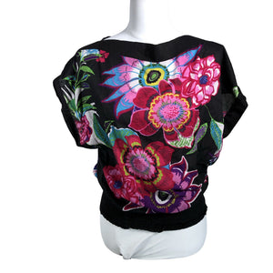 Unisex Desigual - Lühikeste käistega pluus, suurus 40 - Must (1)