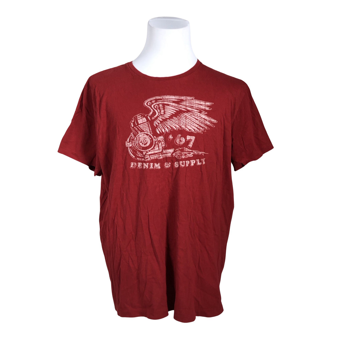 Unisex Denim & Supply Ralph Lauren - T-särk, suurus XL - Punane (1)