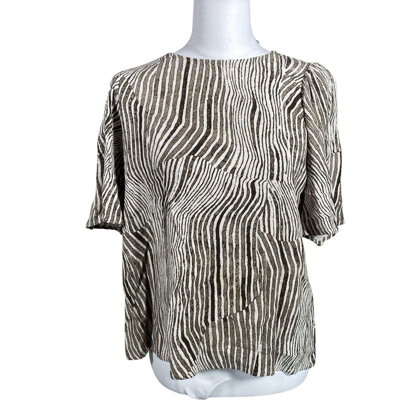 Unisex Selected - Lühikeste käistega pluus, suurus 40 - Pruun (1)