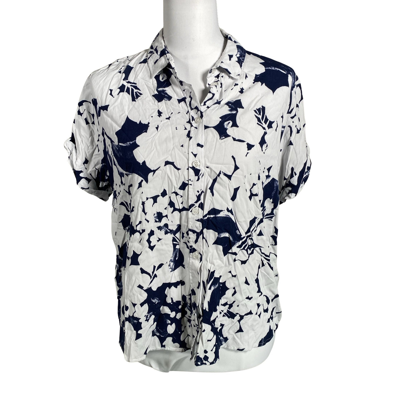 Unisex Samsoe&Samsoe - Lühikeste käistega pluus, suurus 38 - Sinine (1)