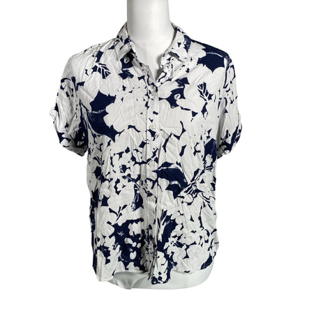 Unisex Samsoe&Samsoe - Lühikeste käistega pluus, suurus 38 - Sinine ()