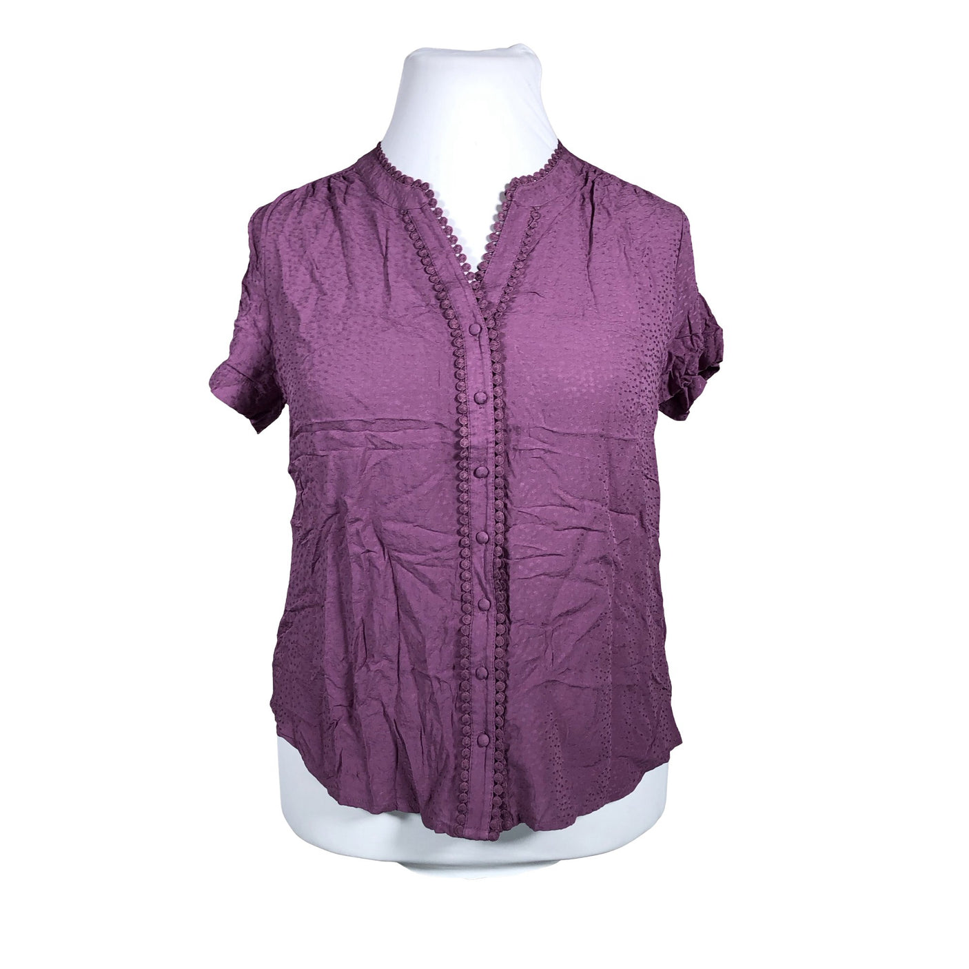 Unisex Rose Bud - Lühikeste käistega pluus, suurus 44 - Lilla (1)
