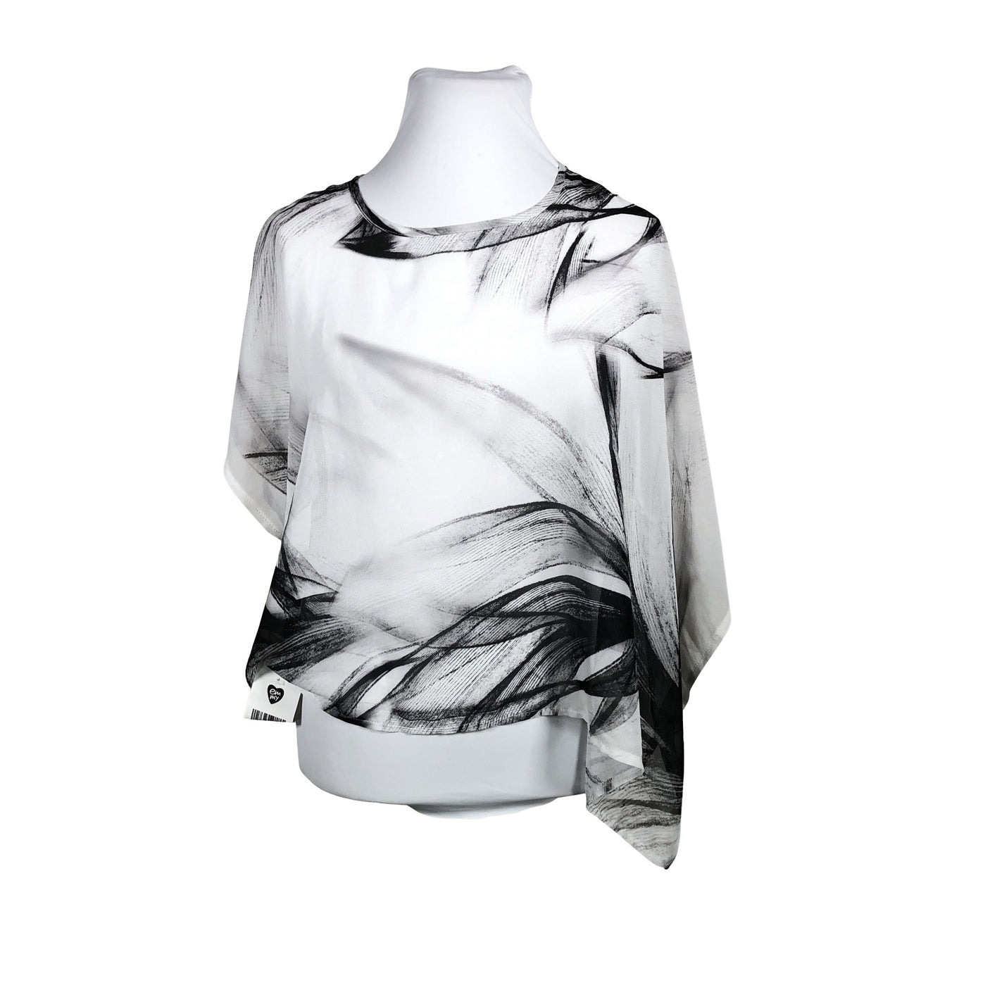 Unisex Modelia - Lühikeste käistega pluus, suurus 44 - Hall (1)