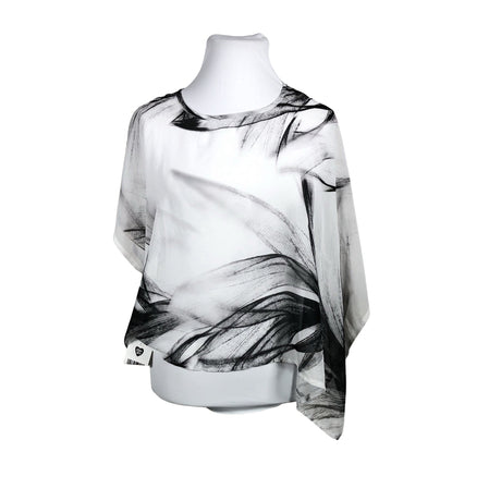 Unisex Modelia - Lühikeste käistega pluus, suurus 44 - Hall ()