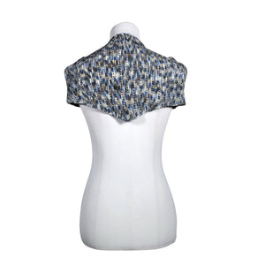 Unisex Handmade - Õlasall, suurus Midi - Helesinine (2)