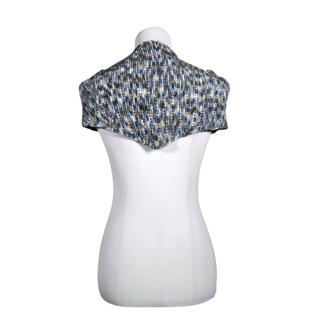 Unisex Handmade - Õlasall, suurus Midi - Helesinine (2)