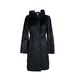 Unisex White Label - Kunstkarusnahast mantel, suurus 36 - Must (1)