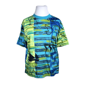 Unisex Oravais Finn-Jersey - T-särk, suurus 42 - Sinine (1)