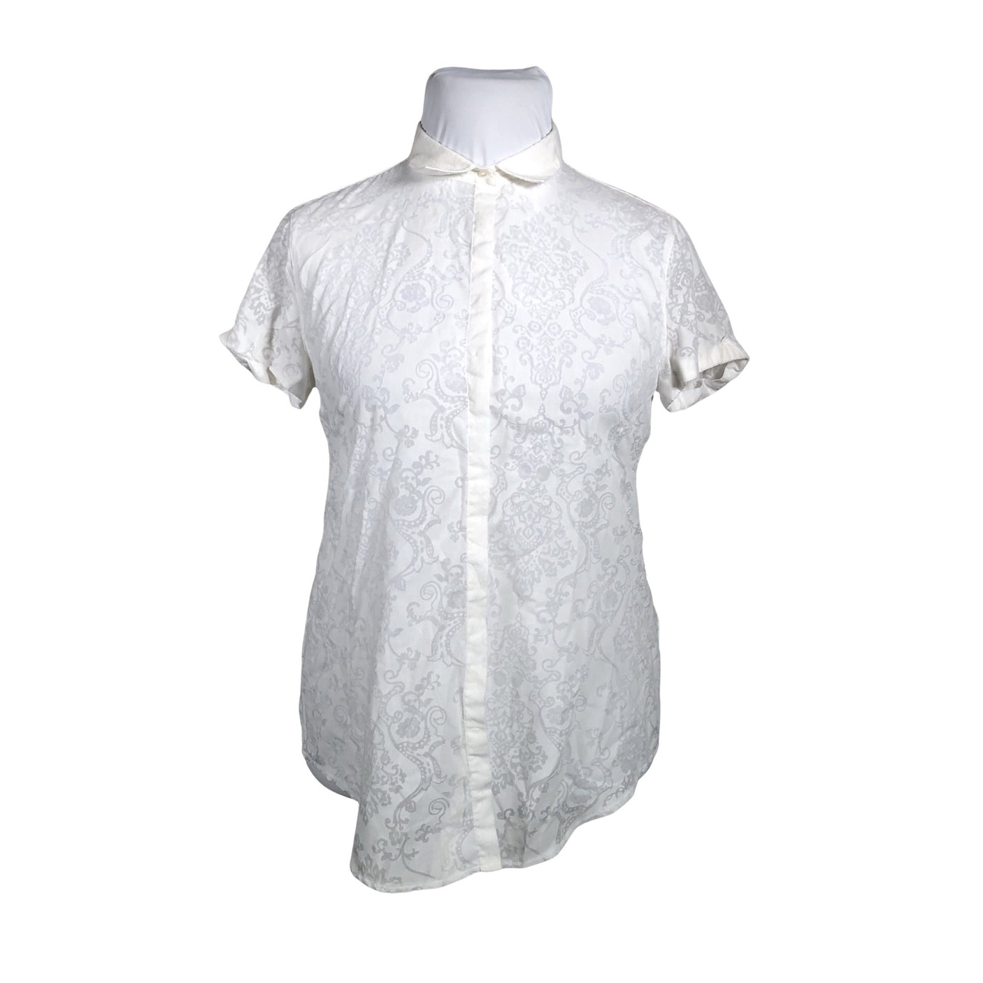 Unisex Benetton - Lühikeste käistega pluus, suurus 42 - Valge (1)