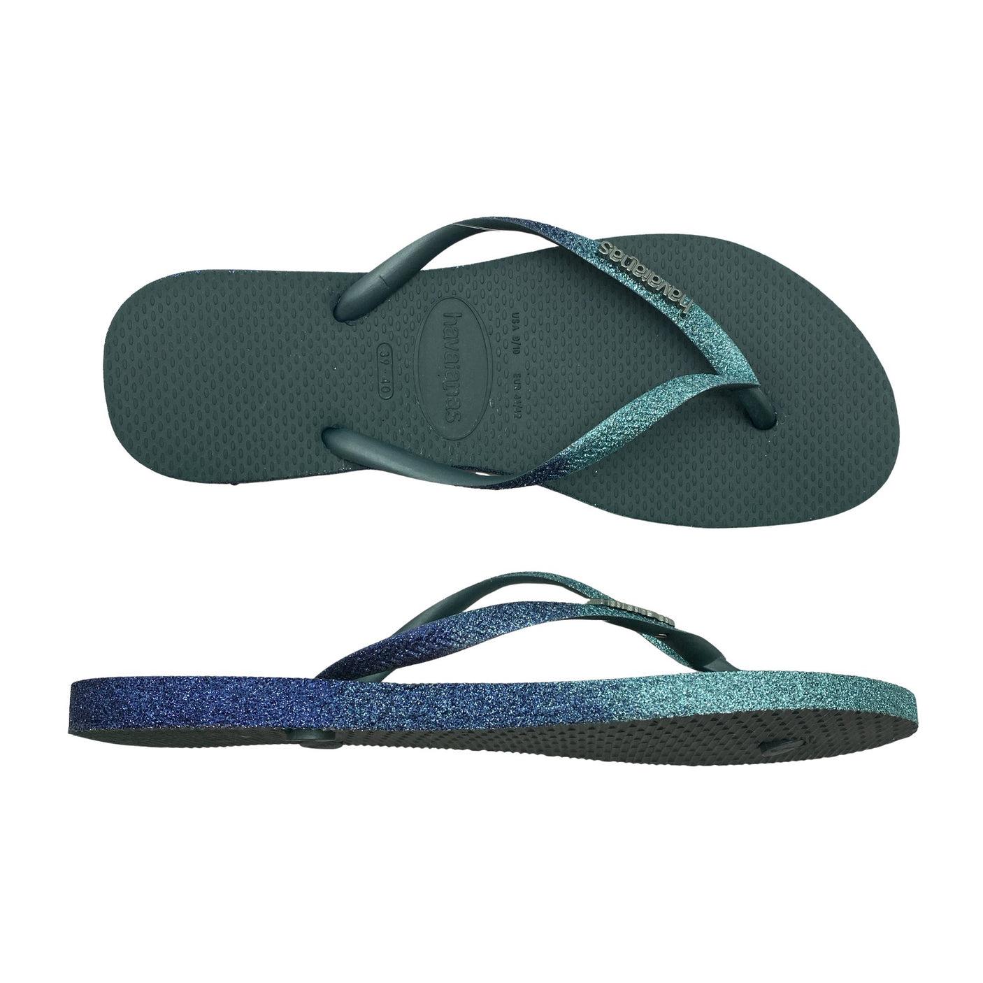 Unisex Havaianas - Plätud, suurus 41 - Roheline (1)
