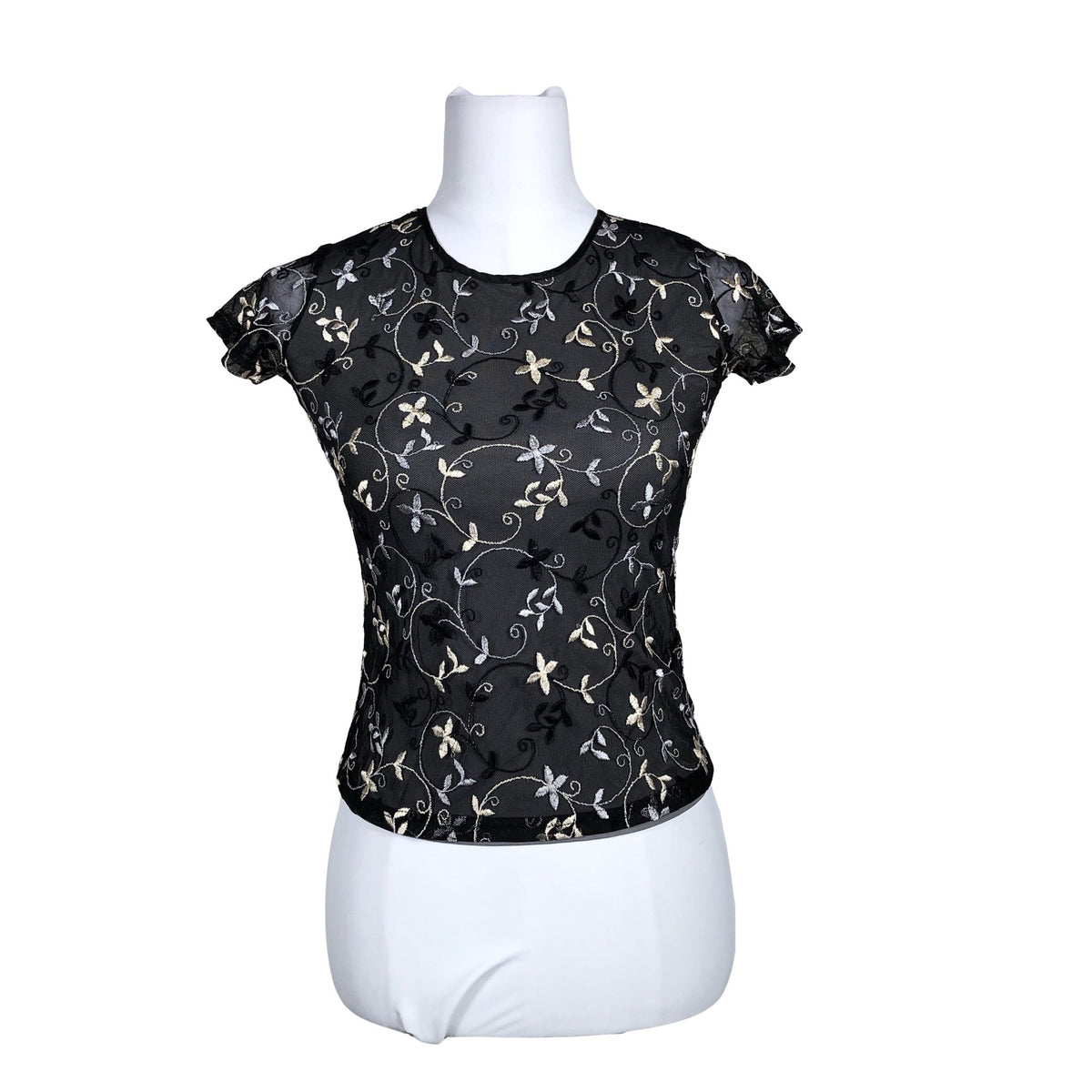 Unisex InWear - Lühikeste käistega pluus, suurus 34 - Must (1)