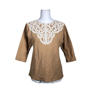 Unisex Lumoan - Dressikangast pluus, suurus 36 - Pruun (1)