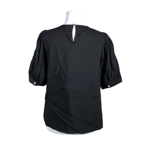Unisex In Front - Lühikeste käistega pluus, suurus 38 - Must (2)