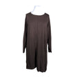 Unisex Zizzi - Kootud kleit, suurus 46 - Pruun ()