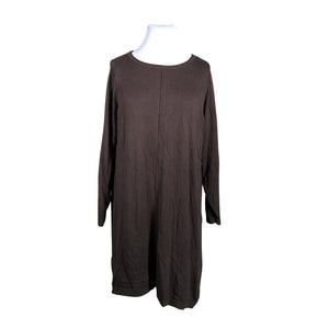 Unisex Zizzi - Kootud kleit, suurus 46 - Pruun (1)