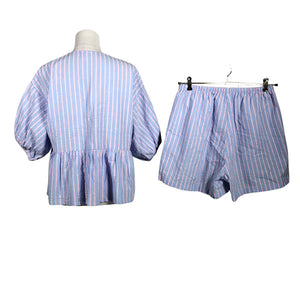 Unisex Gauhar - Lühikeste käistega pluus, suurus 40 - Helesinine (3)
