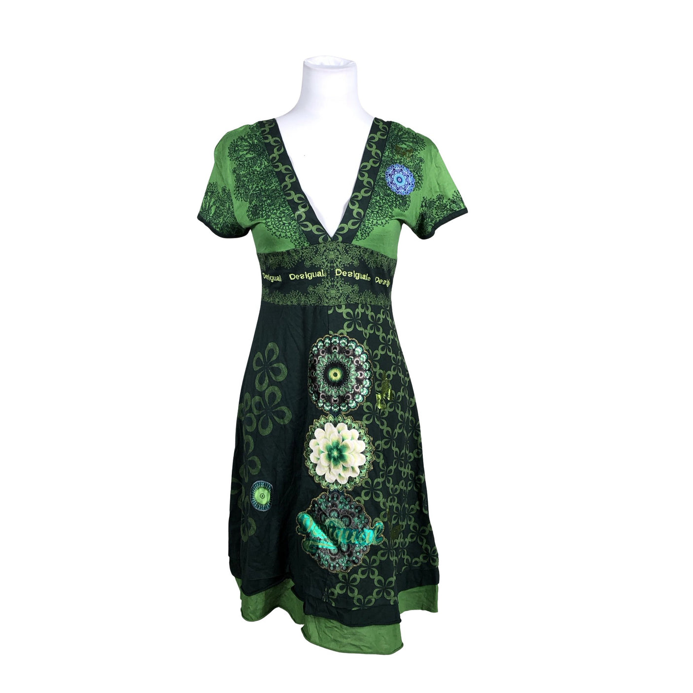 Unisex Desigual - Trikotaažist kleit, suurus 38 - Roheline (1)